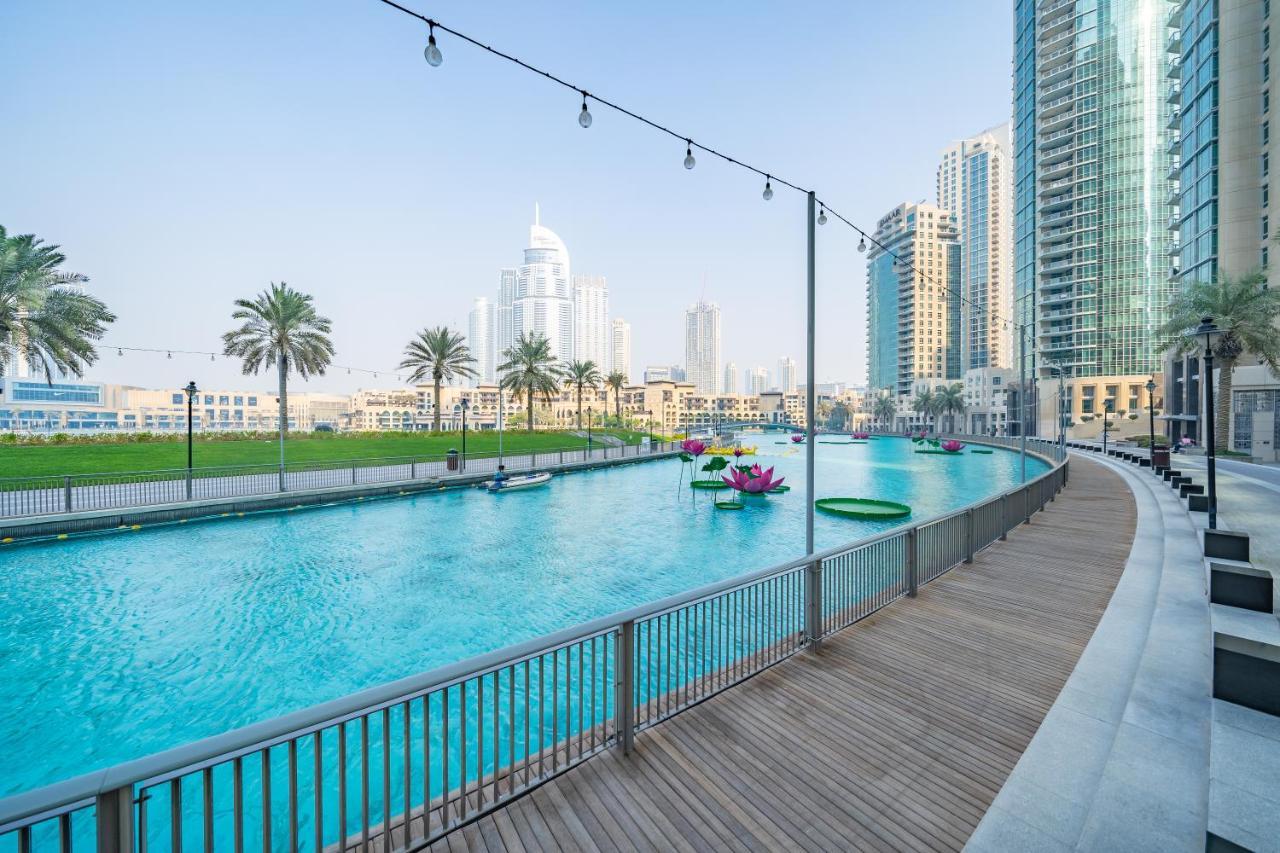 Stylish Apartment With Partial Burj Khalifa View Dubai Bagian luar foto